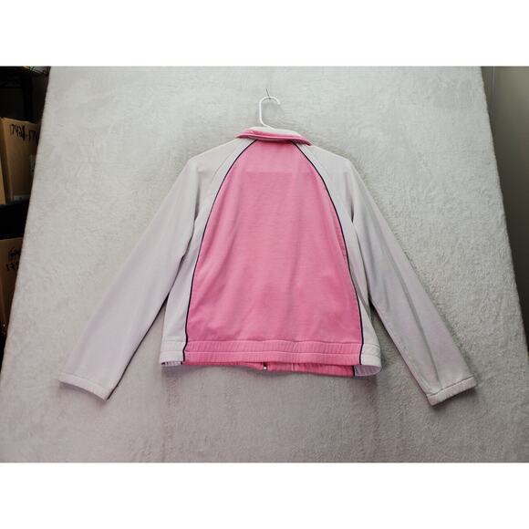 Nike Jacket Junior Medium Pink Fleece Long Sleeve Elastic Hem Logo‎ Full Zipper - Picture 2 of 7